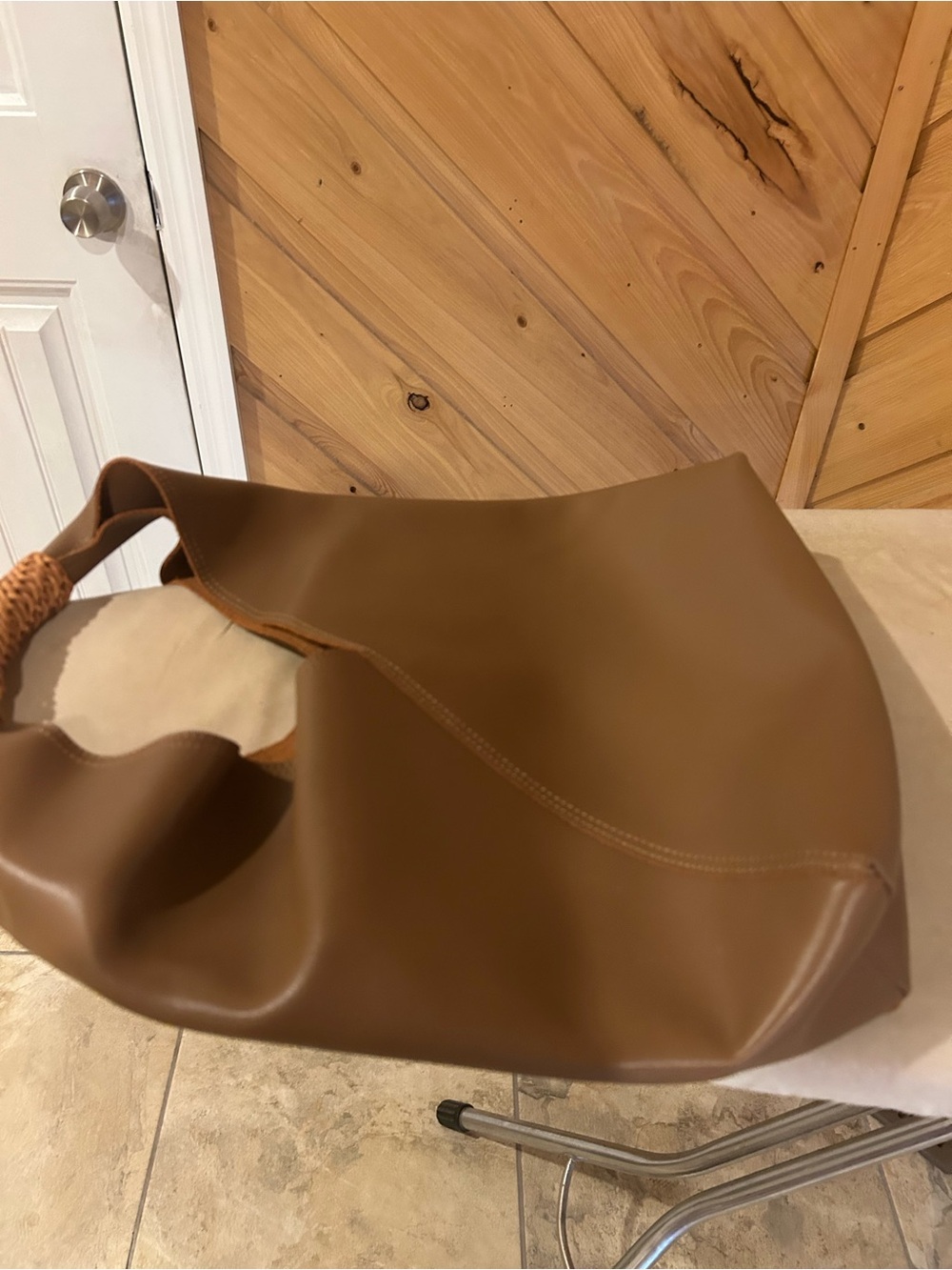Minimalist Tan Hobo Bag for Women
